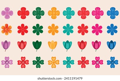 Wildflower pattern vector design for business