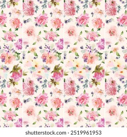 Wildflower rose flower pattern in a watercolor style isolated. Aquarelle flower could be used for  many purposes.