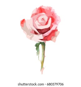 Wildflower rose flower in a vector style isolated. Full name of the plant: hulthemia. Vector wild flower for background, texture, wrapper pattern, frame or border.