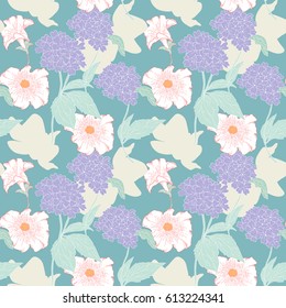 Wildflower seamless pattern