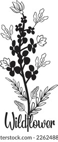 Wildflower Vector Illustrator  art Design 