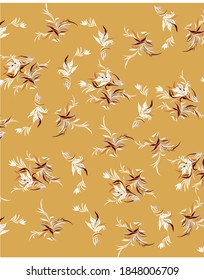 Wildflowers, blades of grass for textiles, clothing, and Wallpaper