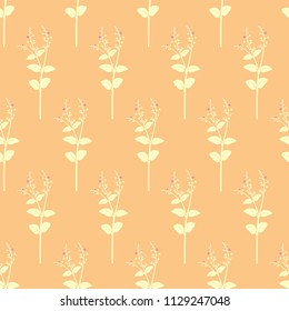 Wildblumen. Botanisches, nahtloses Muster mit Blumenzweigen. floraler Hintergrund der Natur.