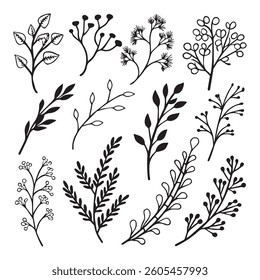 Wildflowers Clipart for wedding invitation