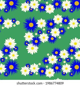 Wildflowers. Pattern for stylish fabric. Or gift wrapping.