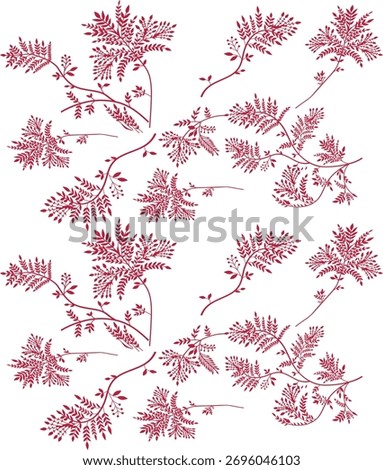 Wildflowers. Seamless abstract pattern. In style Toile de Jou. Suitable for fabric, mural