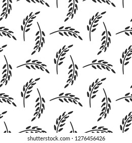 Wildflowers, spikelet victorian rural vector seamless pattern. Simplified retro illustration. Wrapping, scrapbook paper background.Childish style rural field. Element design, wallpaper fabric printing