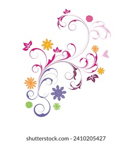 Colección vectorial de flores silvestres. hierbas, plantas de flores herbáceas, flores florecientes y subarbustos aislados en un fondo blanco. ilustración detallada del vector botánico.
