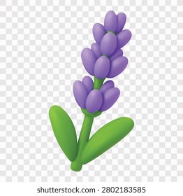 Wildflowers Vector Icon Set | 3D icon set | lavender sprig