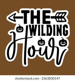 The Wilding Hour, Halloween Sticker SVG Design