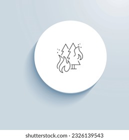 Diseño de vectores de iconos de Wildland Fire