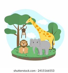 Wildlife animal day, set of of Wildlife animals, world Wildlife day