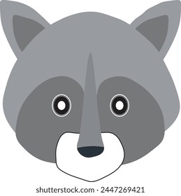 Wildlife Animal Face icon Vector.
