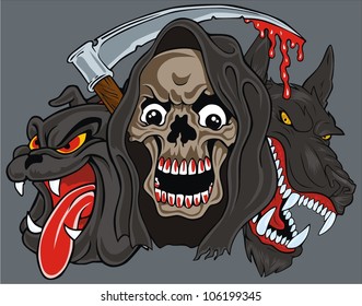 wildlife animal and skull