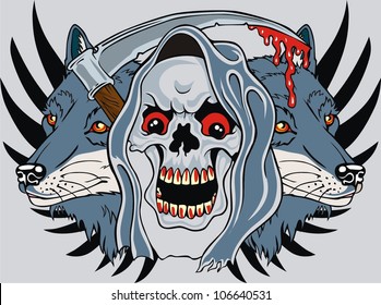 wildlife animal and skull