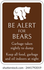 Wildlife area warning sign and labels