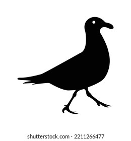 Wildlife bird mammal seagull icon | Black Vector illustration |