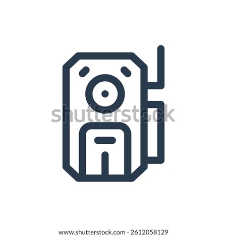 Wildlife Camera Trap for Hunting Purpose Vector Icon