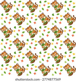 Wildlife conservation pattern featuring animal health and wellness nature-themed playful environment creative viewpoint