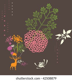 wildlife decorative drawing