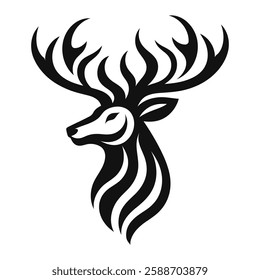 Wildlife Deer Logo – Modern Stag Illustration for Branding