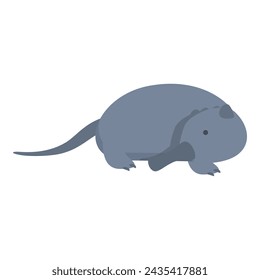 Wildlife desman icon cartoon vector. Nature beast. Animal exotic character