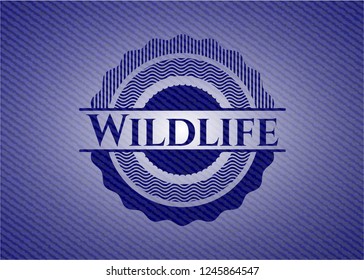 Wildlife emblem with jean high quality background