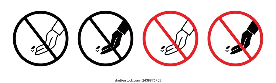 Wildlife Feeding Prohibition Sign. No Feeding Birds and Animals Warning Icon
