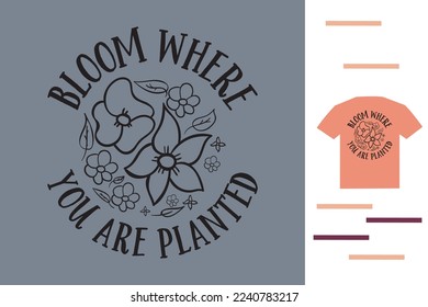 Wildlife flower t shirt design