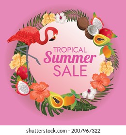 wildlife hawaii tropical florals labels summer sale and background 