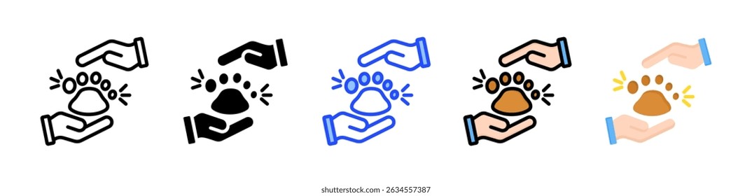 Wildlife Icon Collection With Multiple Styles