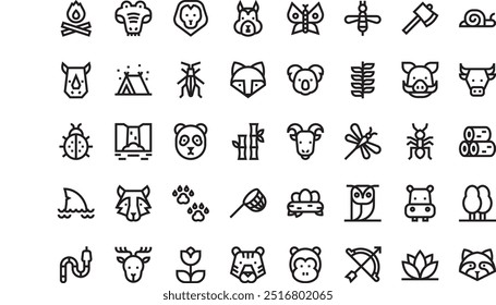 Wildlife icons High-Quality Vector Icons Collection with Editable Stroke. Ideal for Professional and Creative Projects.