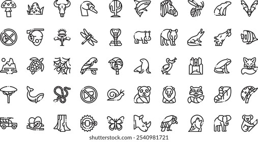 Wildlife icons High-Quality Vector Icons Collection with Editable Stroke. Ideal for Professional and Creative Projects.