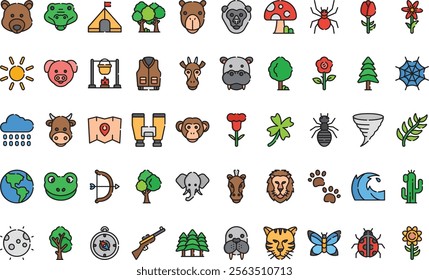 Wildlife icons High-Quality Vector Icons Collection with Editable Stroke. Ideal for Professional and Creative Projects.