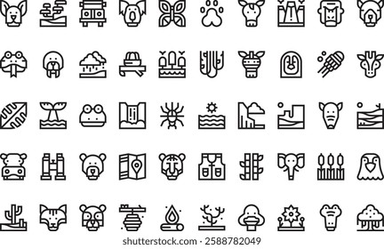 Wildlife icons High-Quality Vector Icons Collection with Editable Stroke. Ideal for Professional and Creative Projects.