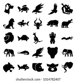 Wildlife Icons Set 25 Editable Filled Stock Vector (Royalty Free ...