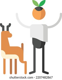wildlife isolated design element stock illustration. Vector on a white background