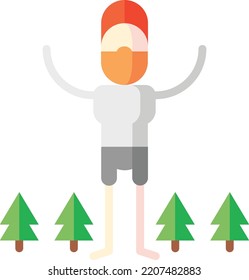 wildlife isolated design element stock illustration. Vector on a white background