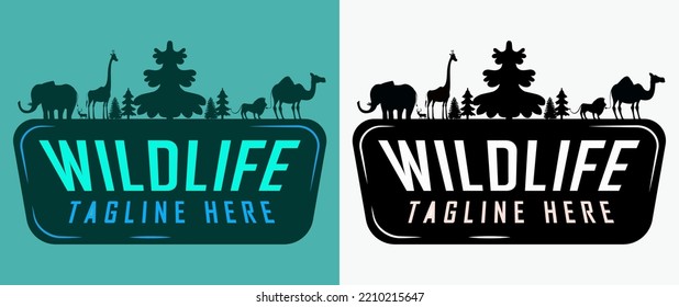 wildlife logo icon vector vector template elements