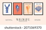 Wildlife minimalistic print poster collection