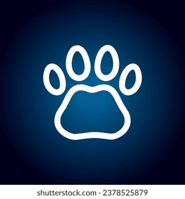 wildlife paw print logo vektor