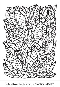 Wildlife plant of venus flytrap unusual coloring page. Exotic tropical bush with flowers black outline on white background. Isolated stylized antistress coloring wild nature flora silhouette. 