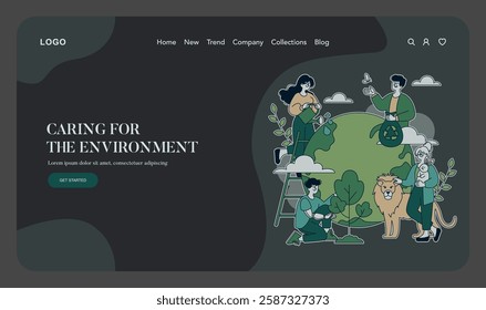 Wildlife Protection Day vector illustration. A group of people engages in environmental activities, highlighting community involvement in wildlife conservation. The scene emphasizes teamwork