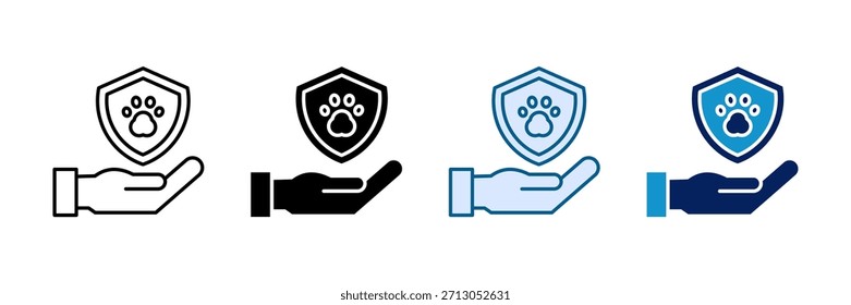 Conjunto de iconos de protección de vida silvestre Colección de estilo múltiple