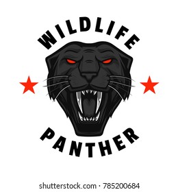 Wildlife Roaring Panther, tees design