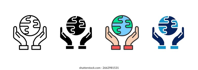 Wildlife Save Icon Set Multiple Style Collection
