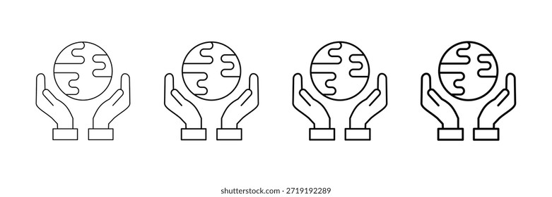 Guardar Conjunto de Vectores de iconos de vida silvestre en estilo de línea de trazo diferente
