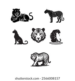 wildlife, silhouette, tiger, animal, predator, 