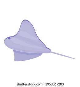 Wildlife stingray icon. Cartoon of Wildlife stingray vector icon for web design isolated on white background