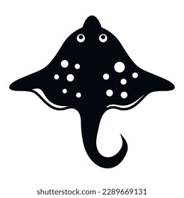 Wildlife stingray icon simple vector. Fish animal. Cute underwater